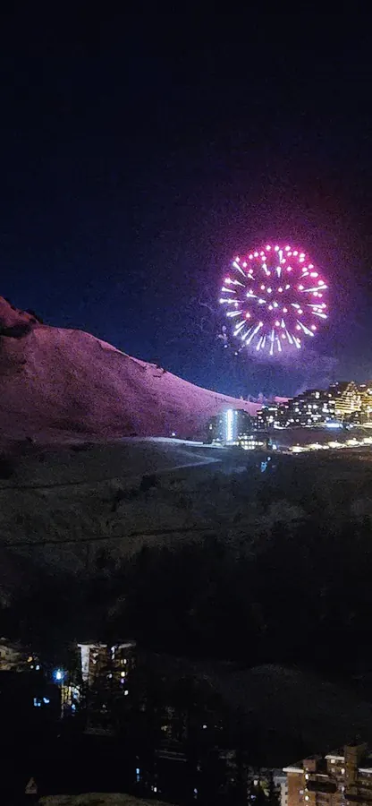 Ambiance nocturne en station à La Plagne Soleil